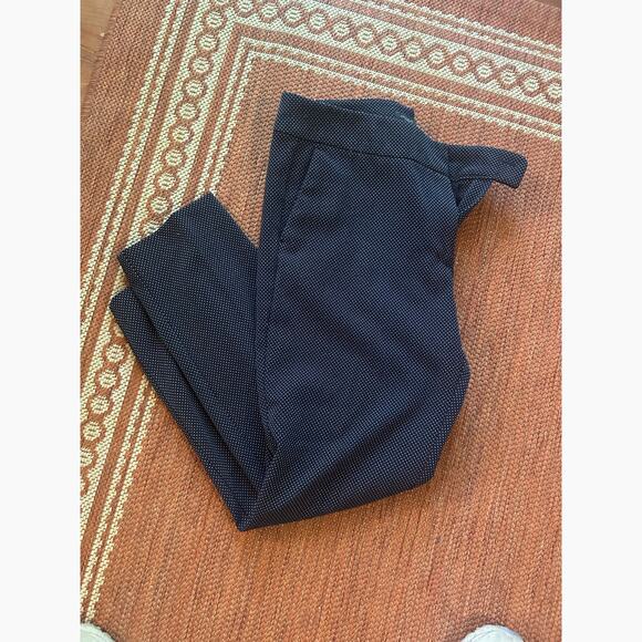 Ann Taylor Navy White Polka Dot Signature Fit Ankle Pants Size 6 - Picture 1 of 2